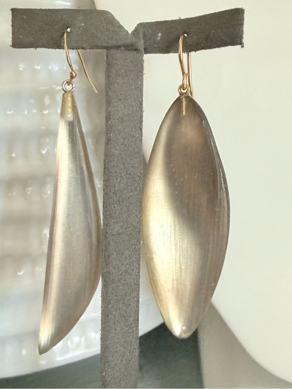 Alexis Bittar Gold-Tone Marquise Drop Earrings
